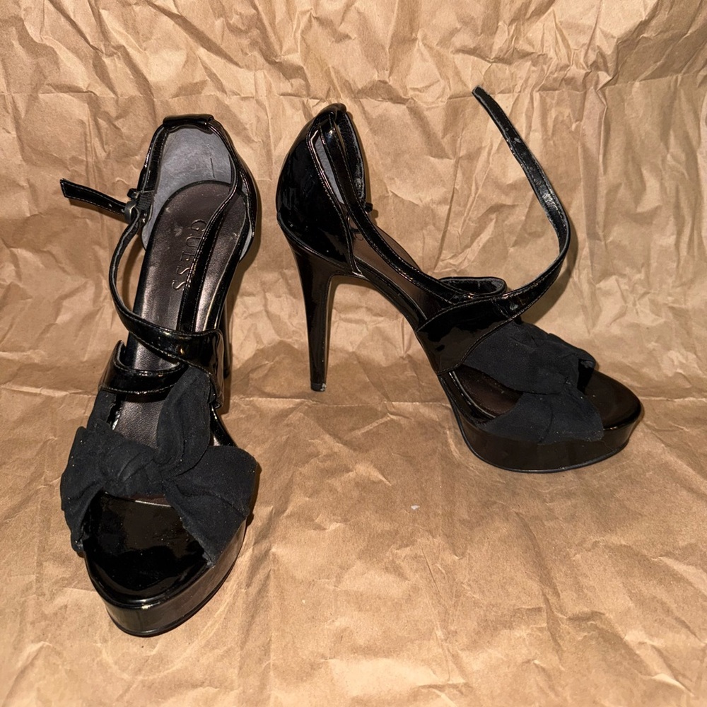 Guess Black Patent Leather Heels